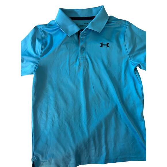 Under Armour blue aqua Polo Shirt  size large - Picture 1 of 2